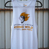 MotoBella Vintage Tank – Riding Wild Since Forty