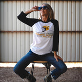 MotoBella Vintage ¾ Sleeve Raglan – Riding Wild Since Forty