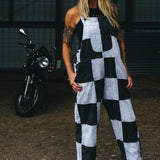 MotoBella Vintage Overalls – Checkered Rebel