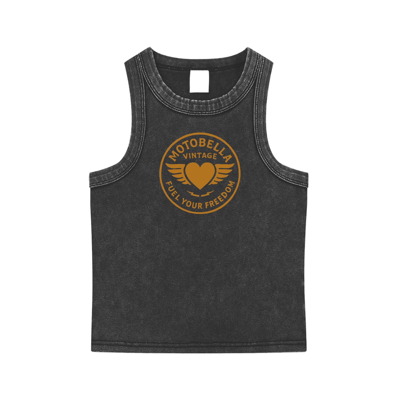 Snow Washed Tank Top: Heart Wings