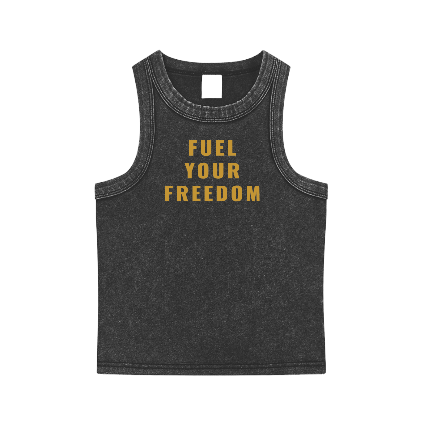 Snow Washed Tank Top, Fuel Your Freedom, Dark