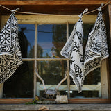 Block Print Bandana_ Black & White