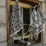Block Print Bandana_ Black & White