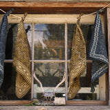 Block Print Bandana_ Dark Blue & Olive